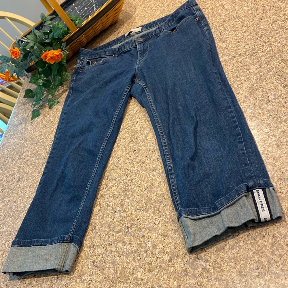 Banana Republic Blue Jean Capri Crop Pants 29/8